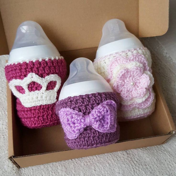 Handmade Crochet baby bottle cozies