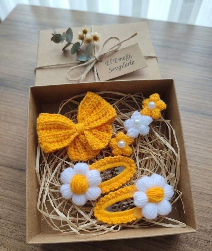 Crochet hair clip Gift set